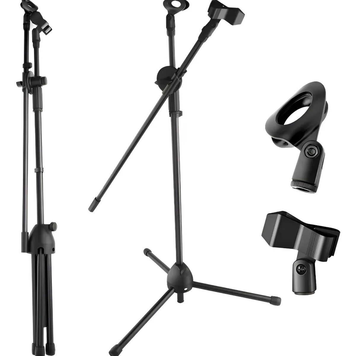 SUPERCENTER - Atril Micrófono Soporte Pedestal Profesional Ajustable Negronegro