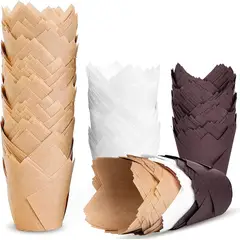 KUANGYE - 200 Tulipas / Capacillo De Papel Muffin, Magdalenas, Cupcake