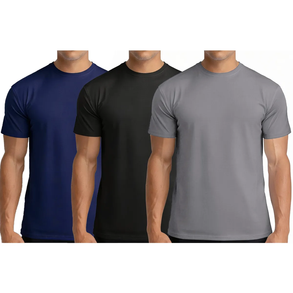 SLOWTON - Polera Deportes Secado Rápido Padel Running Gimnasio 3 Pcs