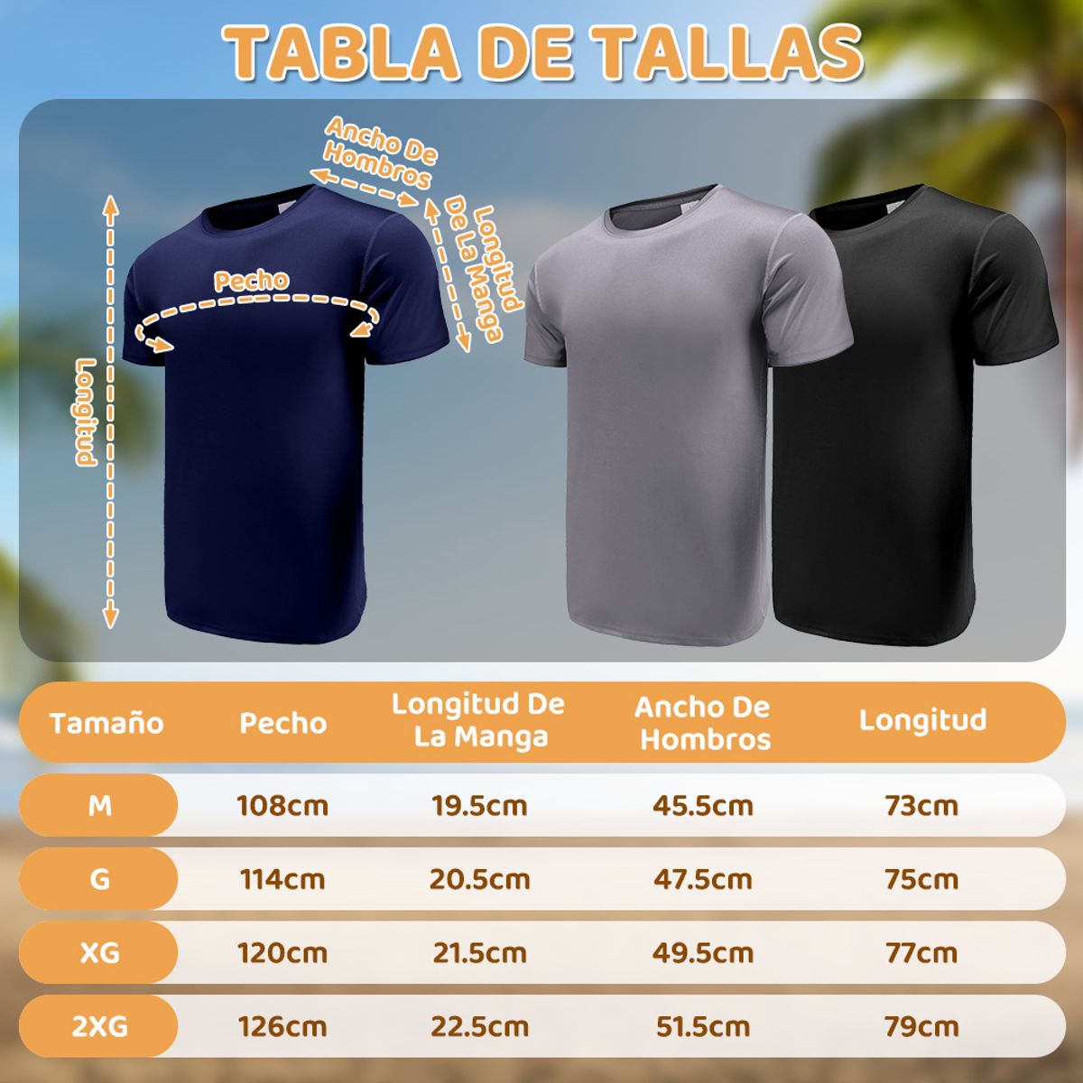 SLOWTON - Polera Deportes Secado Rápido Padel Running Gimnasio 3 Pcs