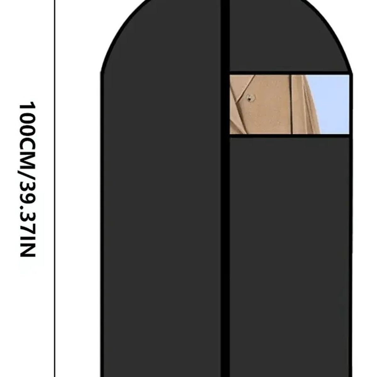 KUANGYE - Pack 6 Funda Cubre Vestido Traje Guarda Terno 100×60cm Negro