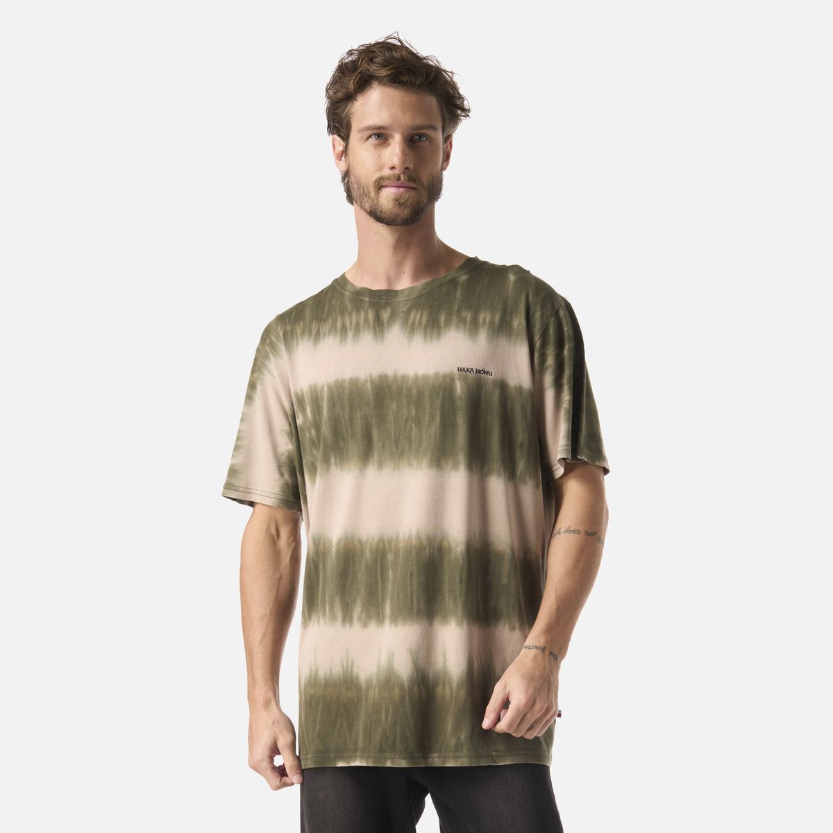HAKA HONU - Polera Hombre Mamboo Taupe Haka Honu