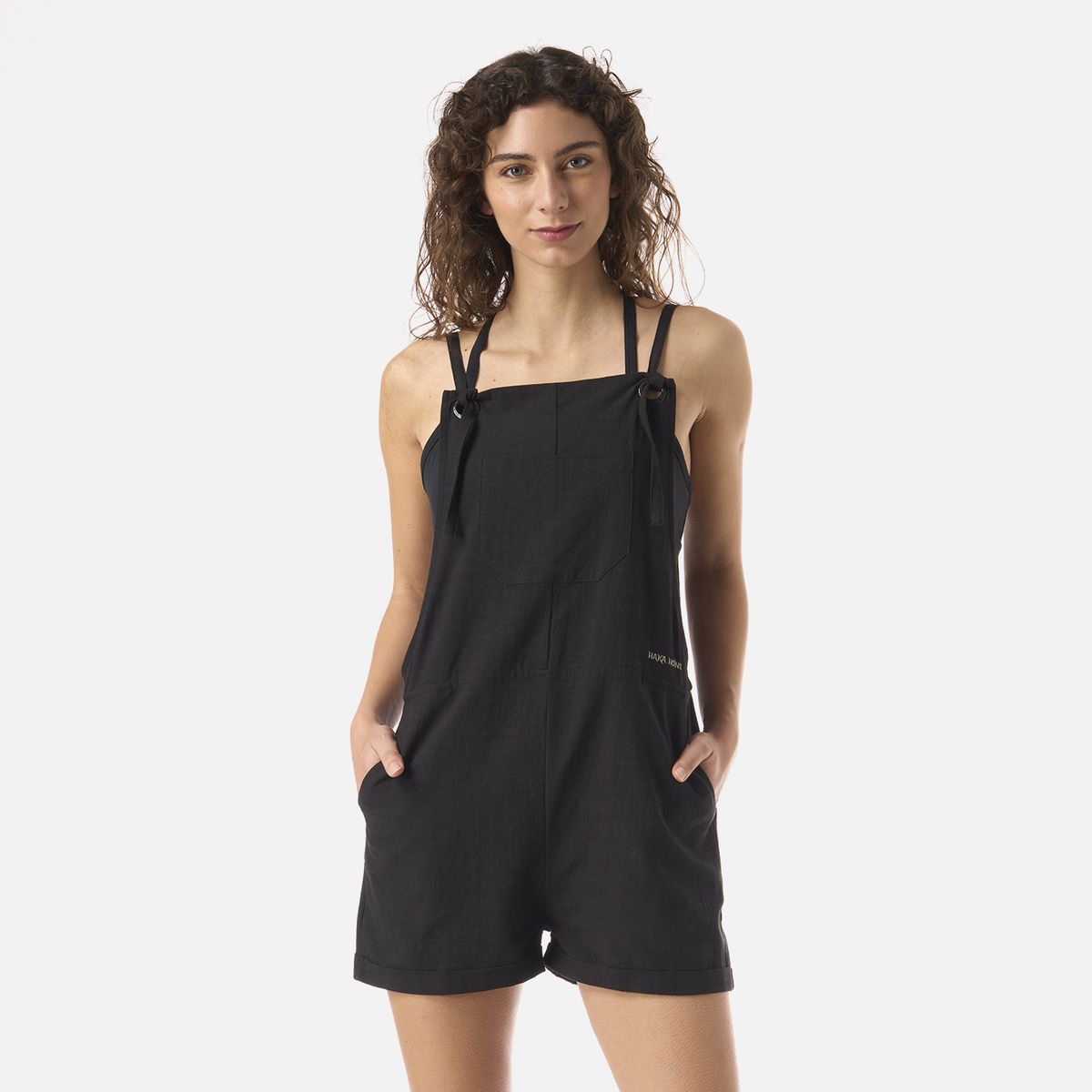 HAKA HONU - Jardinera Mujer Cultivadora Corta Negro Haka Honu