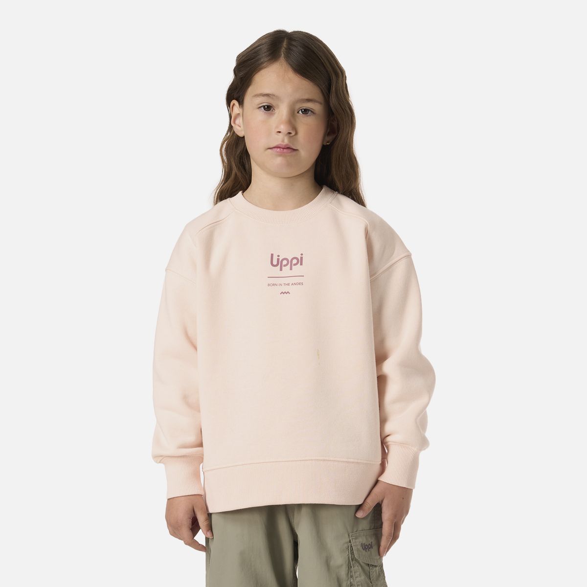 LIPPI - Polerón Niña Insigne Sweatshirt Oversize Damasco Lippi