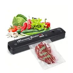 SUPERCENTER - Maquina Selladora Al Vacío Alimentos Sellador Con 10 Bolsas(negro)