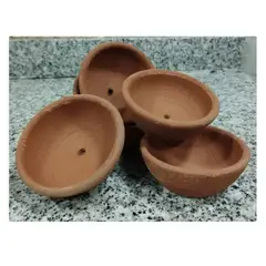 GENERICO - Pack 6 Florero Maceta De Greda. Cactus, Suculentas Y Lithops