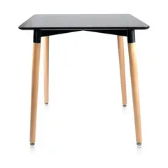 PANDALINO - Mesa Cuadrada Moderna Aroa - 80x80 cm - Negro