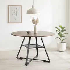 PANDALINO - Mesa de Comedor Redonda Clifton D120 cm - Diseño Industrial Rústico