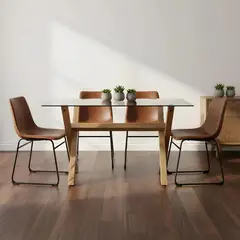 PANDALINO - Comedor Mesa Xinia 130X80 + 4 Sillas Toscana