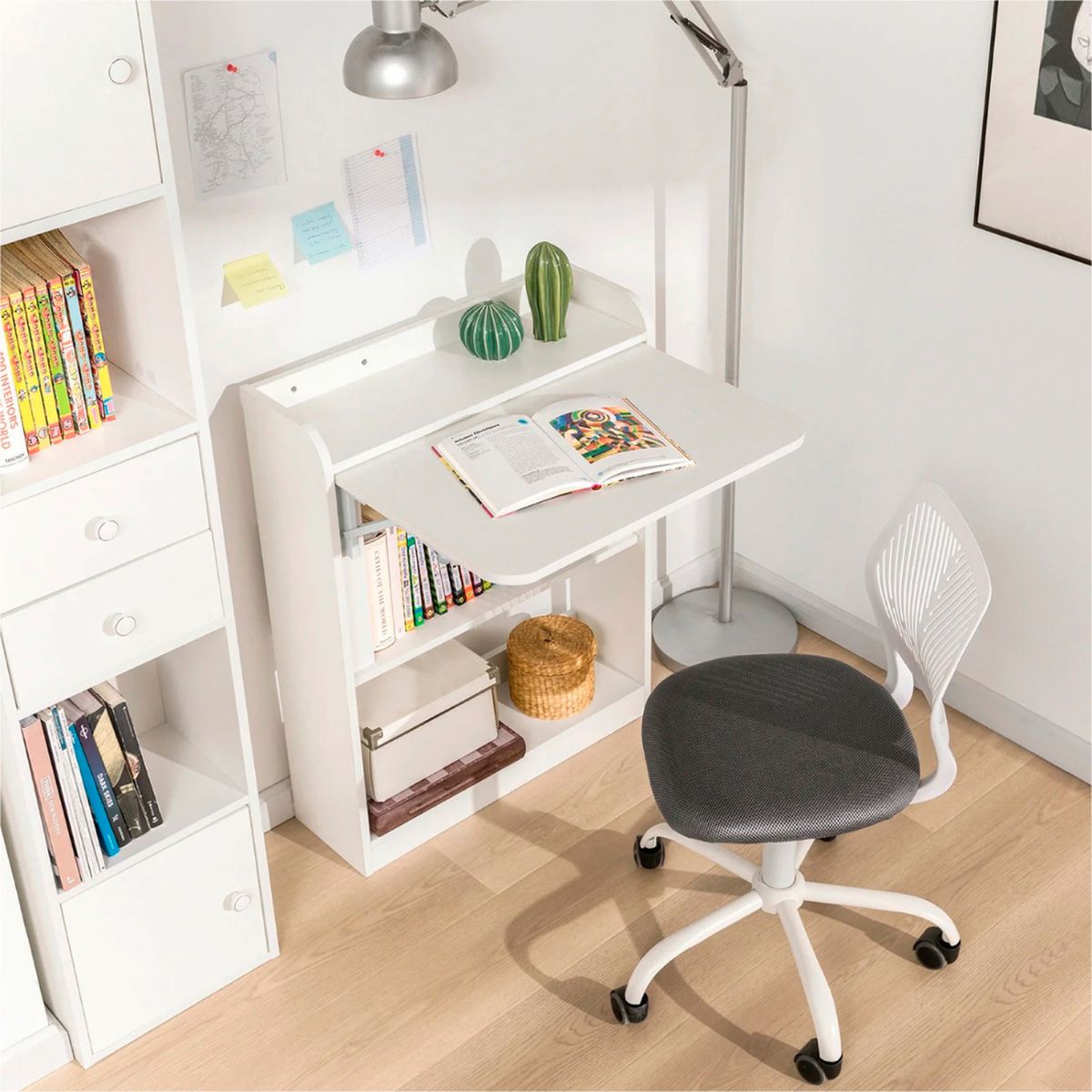 PANDALINO - Escritorio Focus Blanco - Multifuncional & Compacto