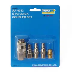 PUMA - Set Acople Rapido de Aire 14 NPT AA-4032 5 unidades