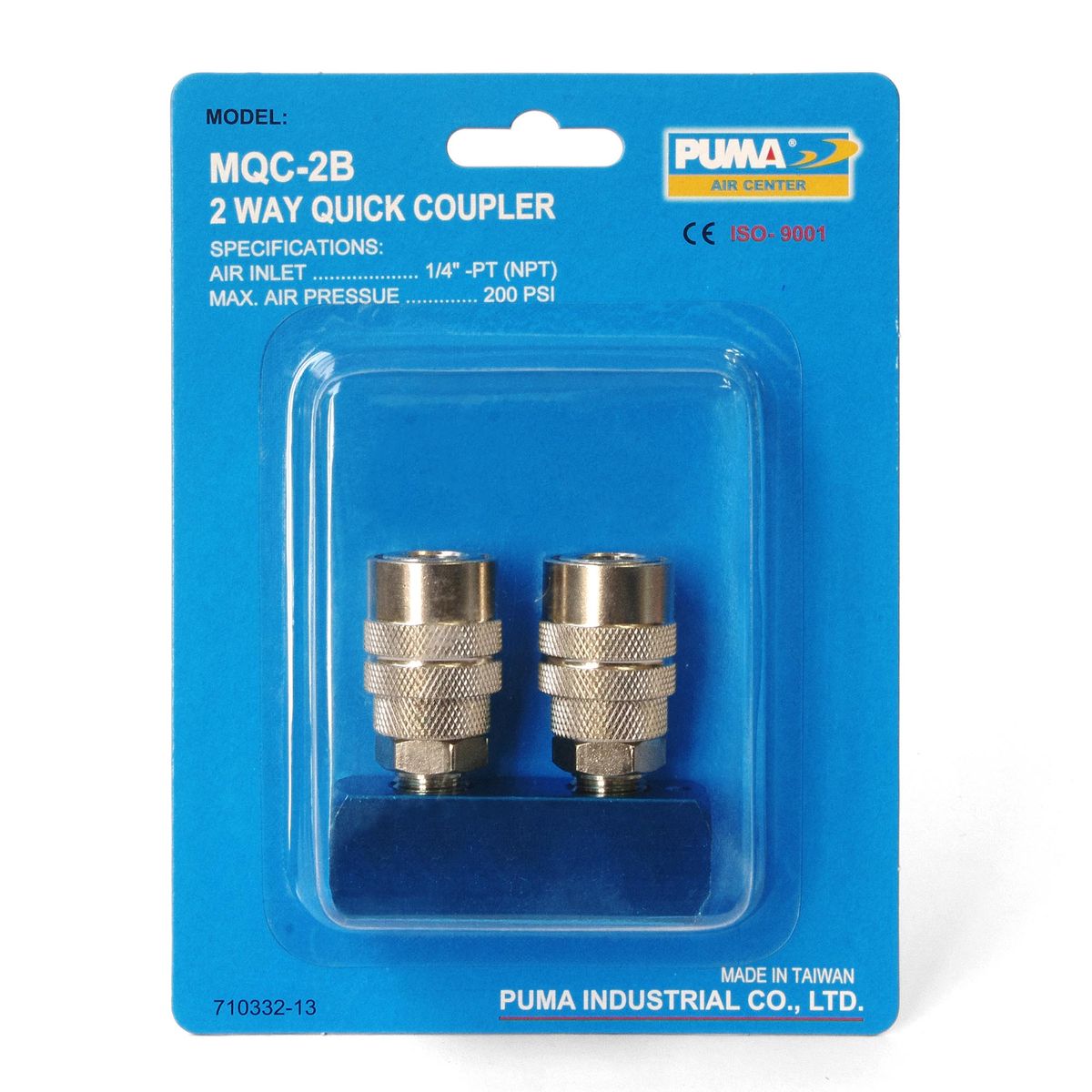PUMA - Acople Rapido de Aire 14  2 vías  tipo Nitton Modelo QC-2B
