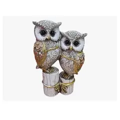 GENERICO - Pareja De Búhos Figura Decorativa. Alto 16 cm ( A2).