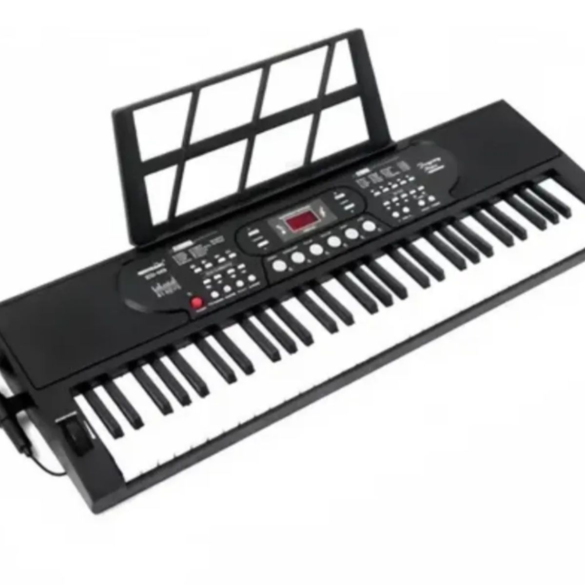 GENERICO - Teclado 61 Teclas Negro Con Pantalla LCD y Grabador Ideal Principiantes