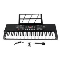 Teclado 61 Teclas Negro Con Pantalla LCD y Grabador Ideal Principiantes