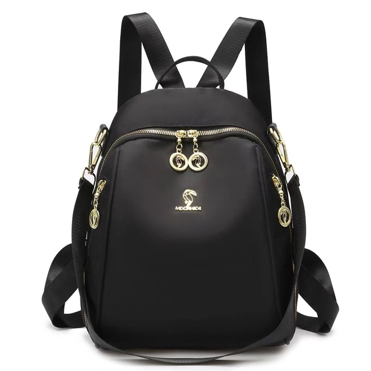 MOMO - Mochila Victoria Black Mujer backpack Bag Clasic Tela Oxford AS058