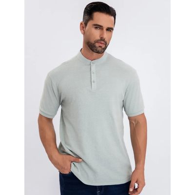 Imagen 2 del producto Camisa Hombre Algodón Slim Fit, Verano Cuello Mao, Botones 6285