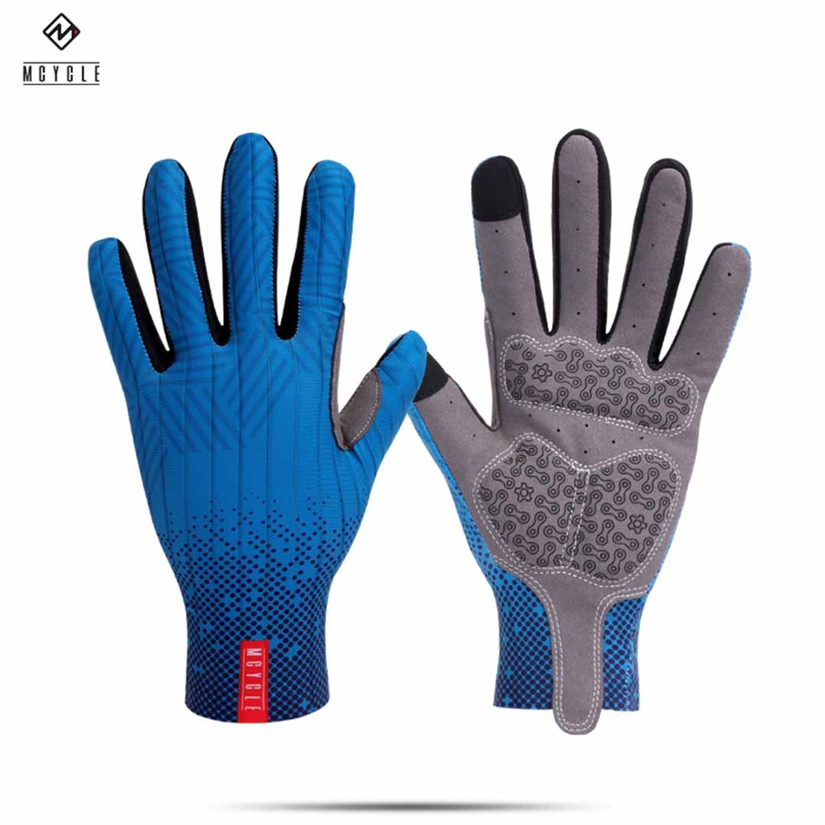 MCYCLE - GUANTE LARGO MS003 AZUL TALLA M