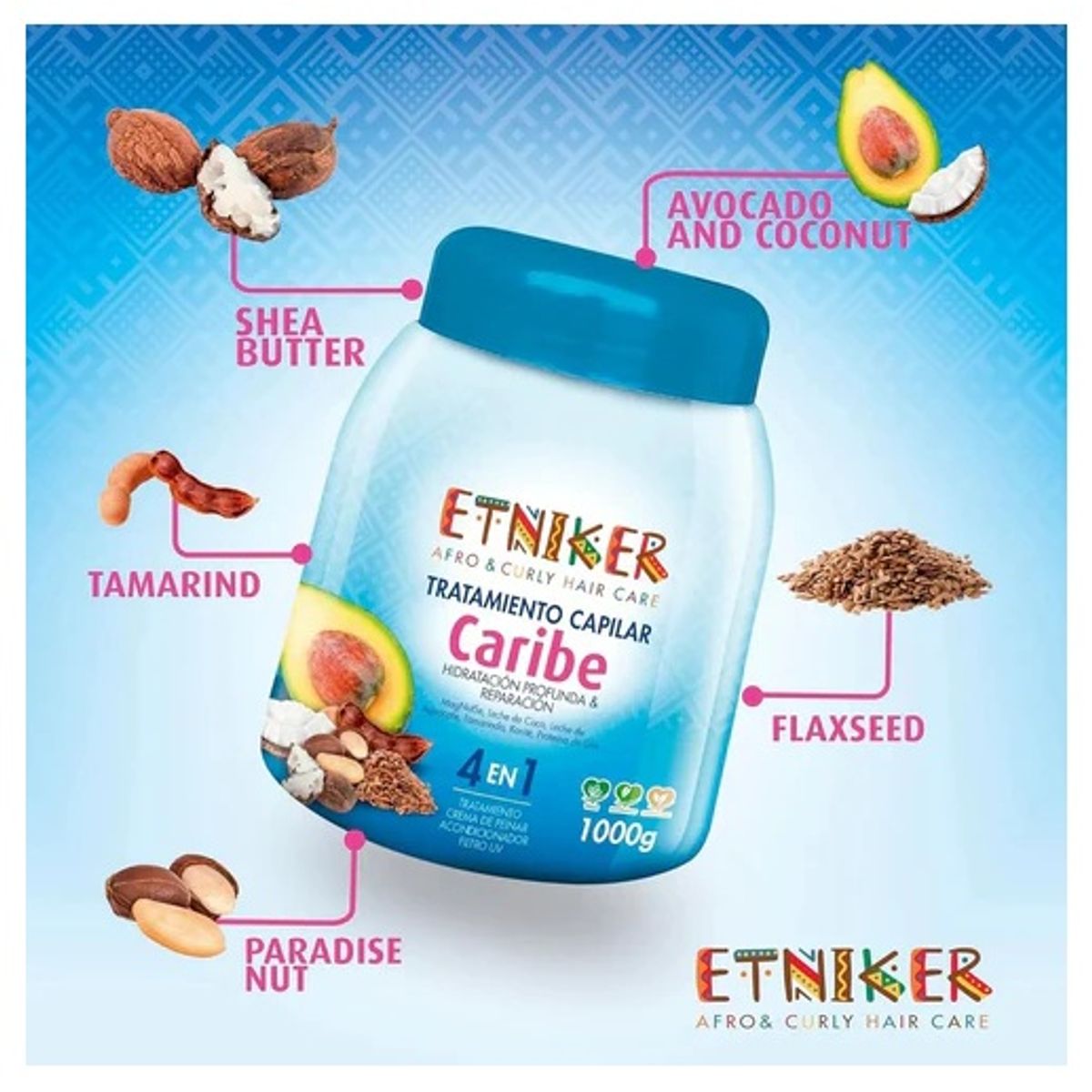 ETNIKER - Tratamiento Etniker Hidratación Caribe 1000ml