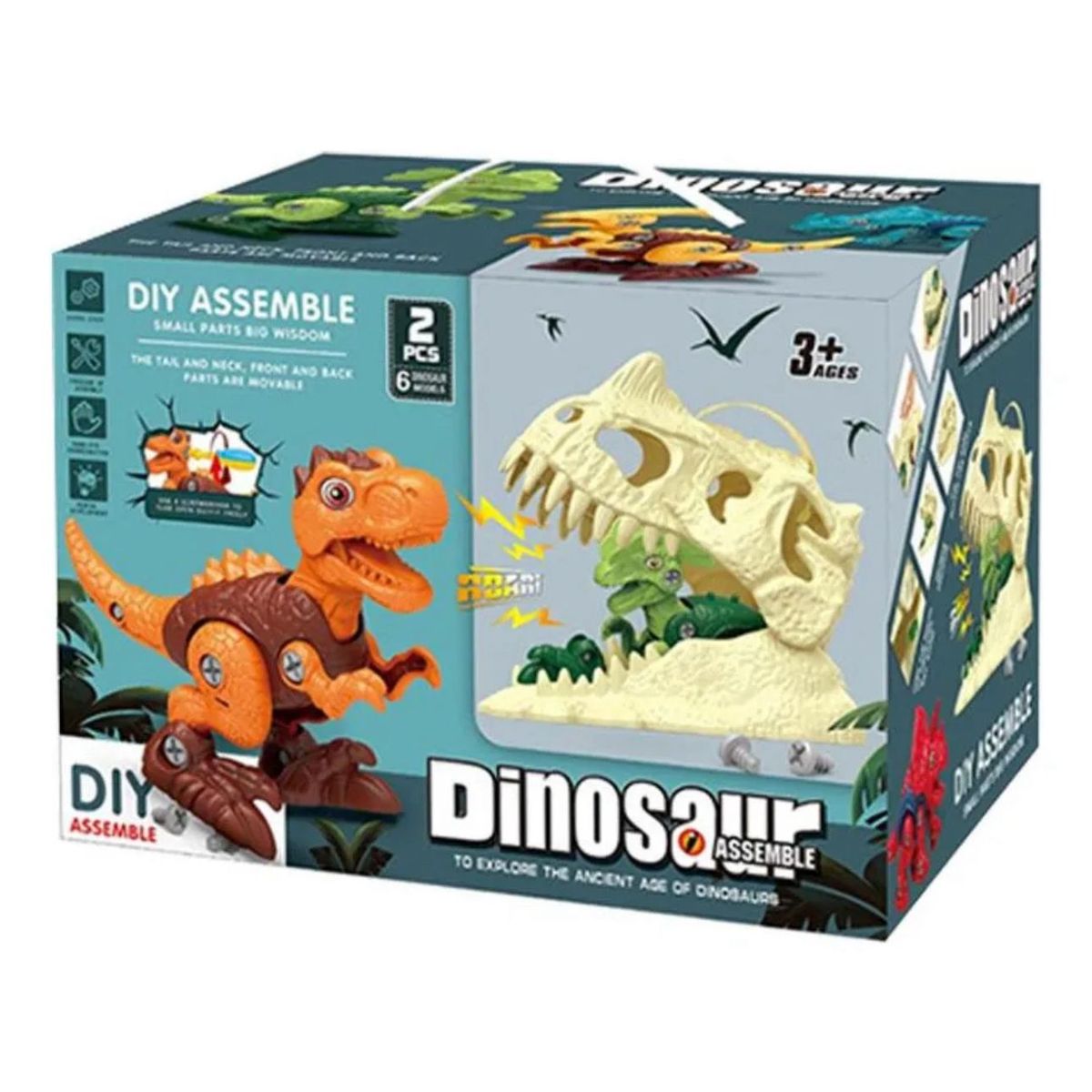 GENERICO - Juguete Didáctico Armable Dinosaurios Niños
