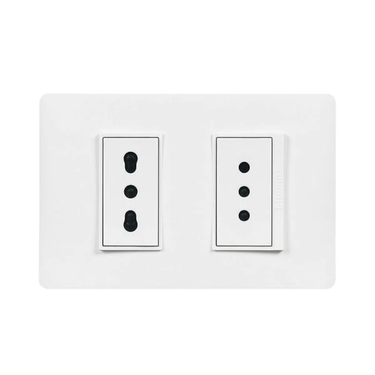 BTICINO - Enchufe Tomacorriente Doble 2P+T 10/16A PU1293 Luzica Bticino