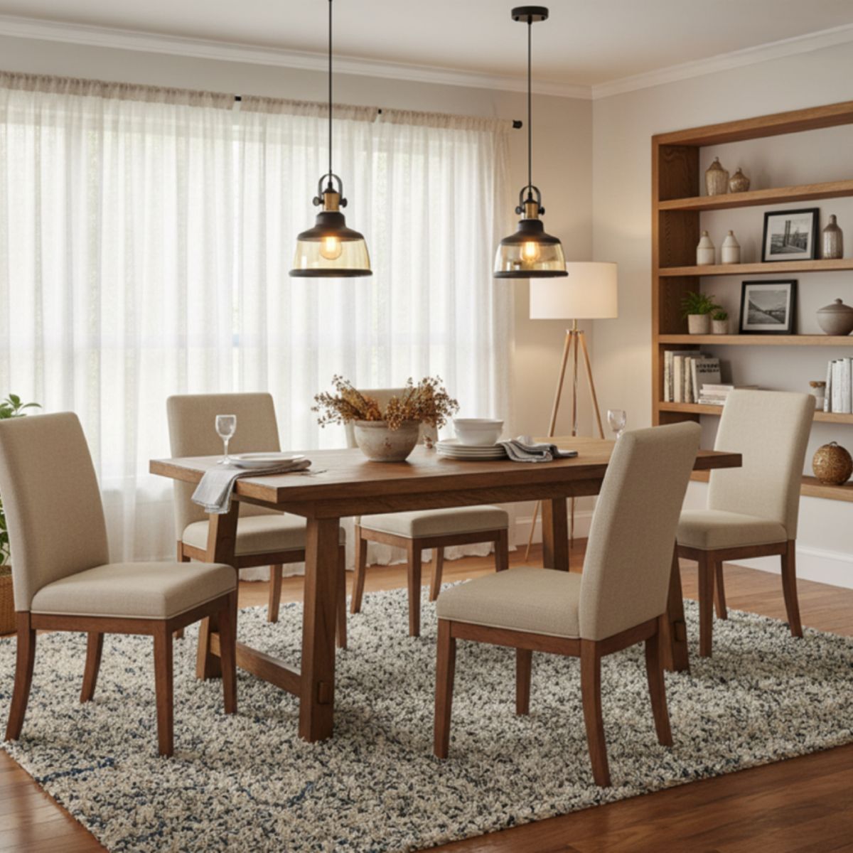 WANT - LAMPARA COLGANTE E27 VIDRIO Y METAL VINTAGE