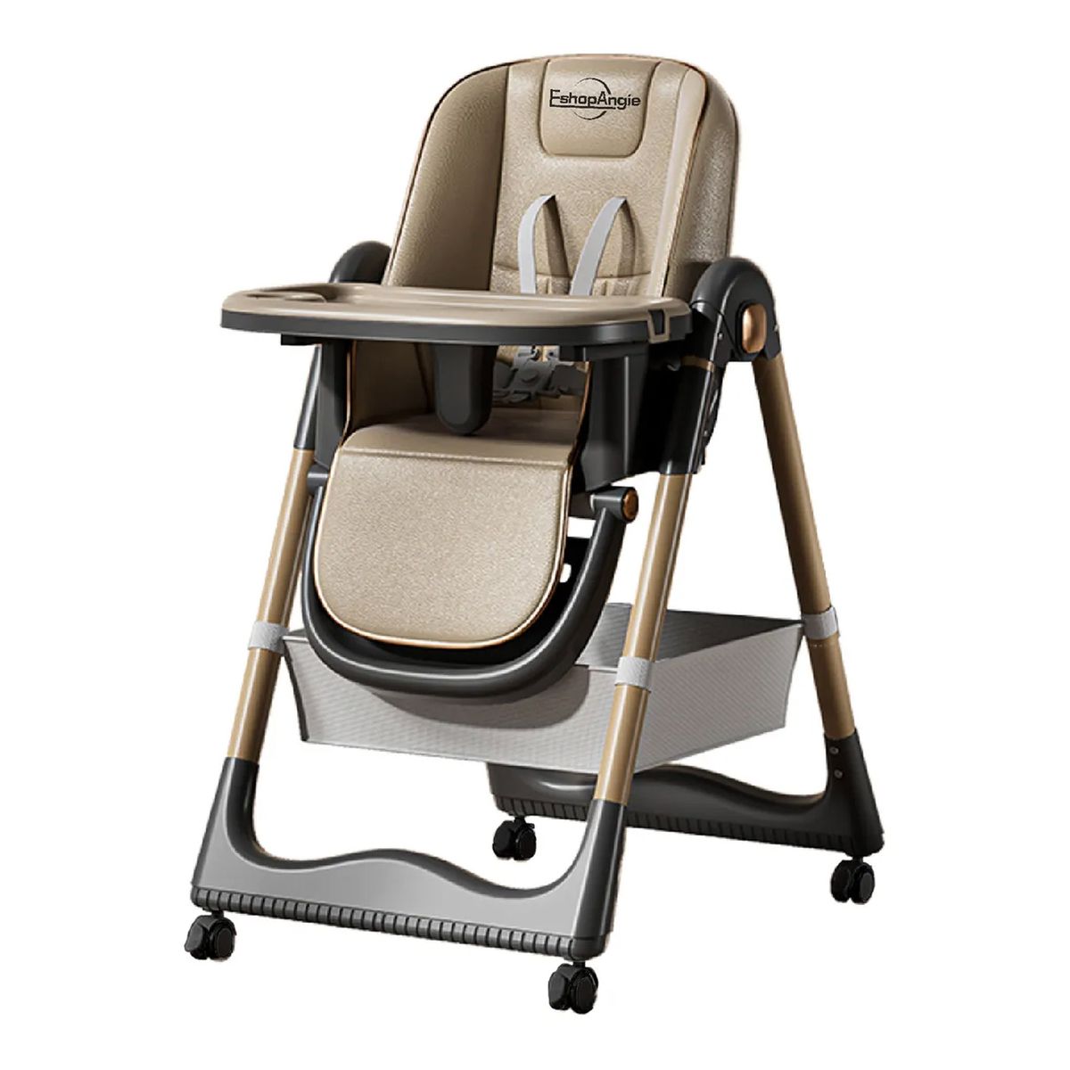 ESHOPANGIE - Silla De Comer Reclinable Plegable Con Mesa Ajustable Liso
