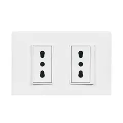BTICINO - Enchufe Tomacorriente Doble 2P+T 1016A PU1280 Luzica