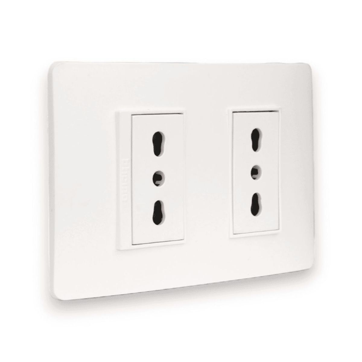 BTICINO - Enchufe Tomacorriente Doble 2P+T 1016A PU1280 Luzica Bticino