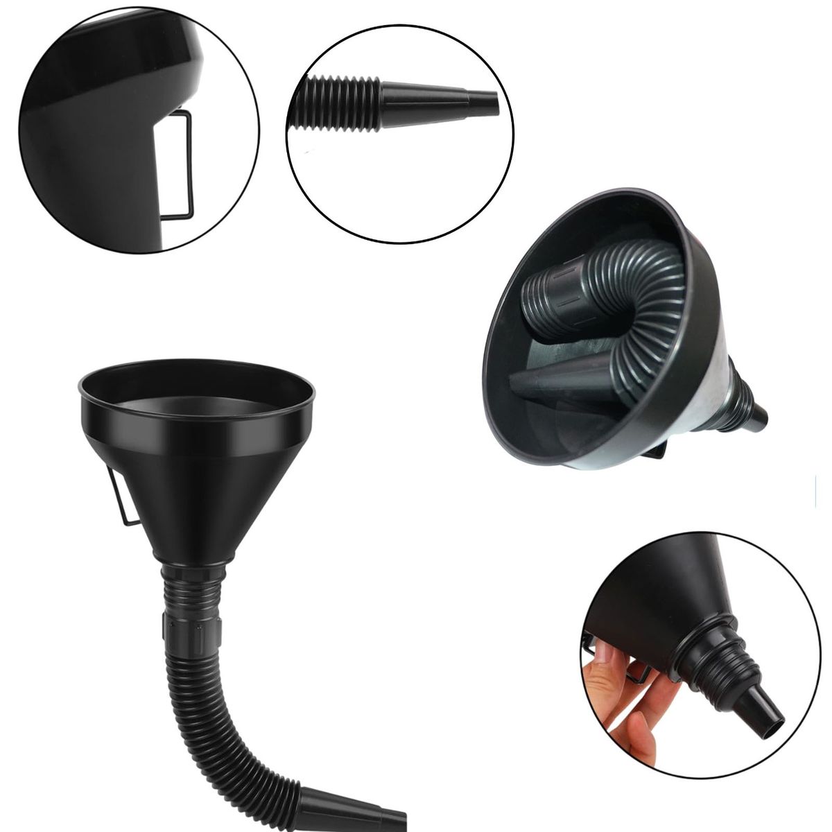 GENERICO - Embudo Plástico Con Cuello Flexible Multiusos