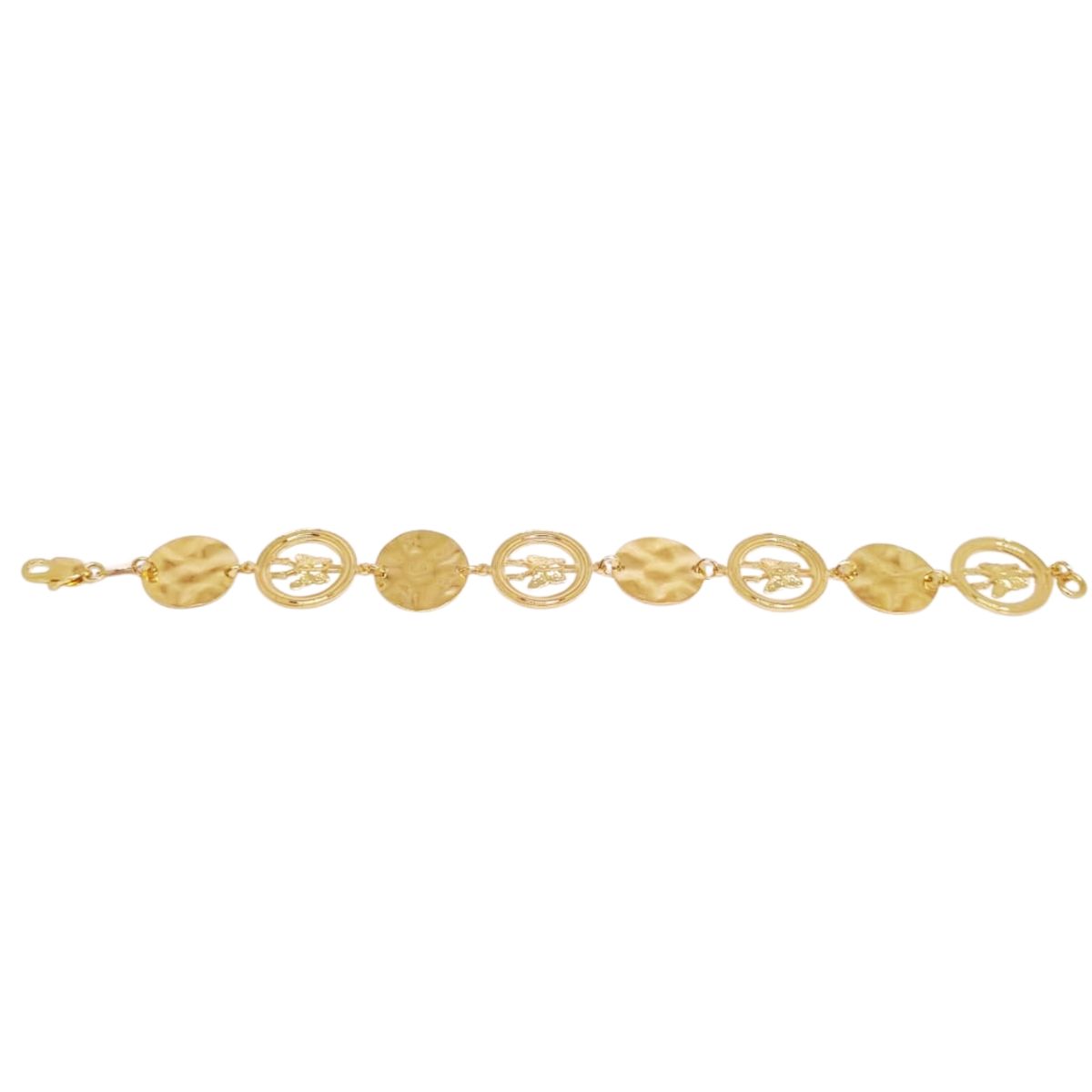 JOYAS LANDEROS - Pulsera Mariposa Martillada Enchapada en oro 18k 18cm
