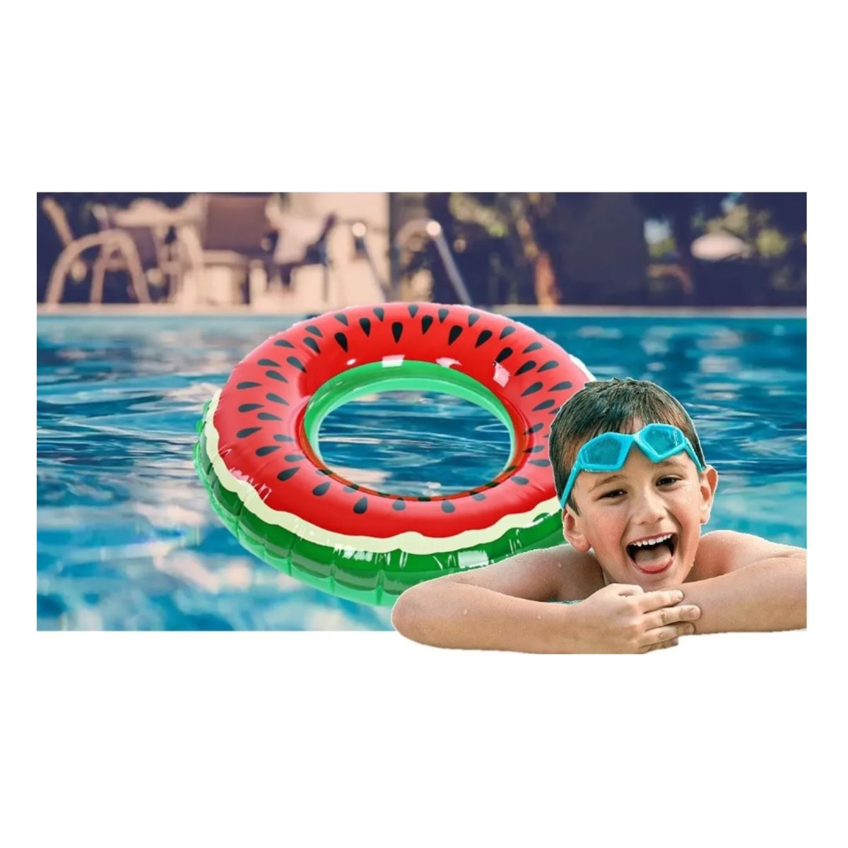 GENERICO - Flotador Con Diseño De Sandia Inflable Para Niños y Adolescentes Piscina