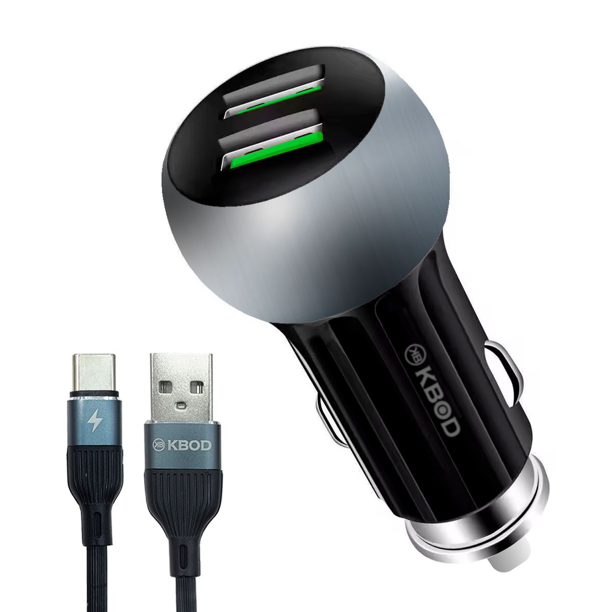 KBOD - Cargador de Auto Rápido Doble Usb Kbod Car-x14c X2 Usb 20w