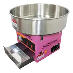 MUNDO MAGIA - Máquina Algodón De Azúcar 1300w Tambor Acero Inoxidable Rosa