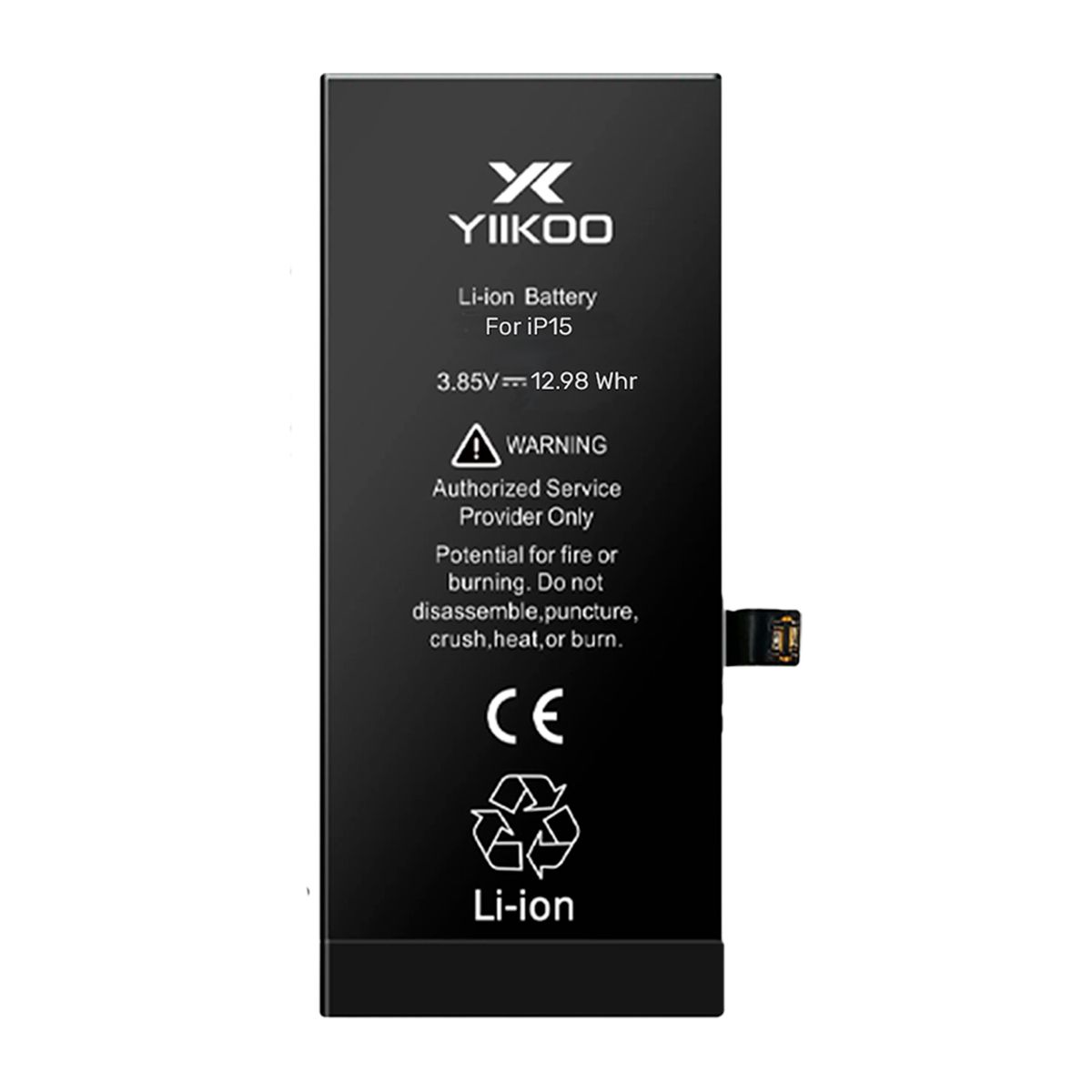 GENERICO - Bateria para iPhone 15 YIIKOO Autoprogramable sin alertas