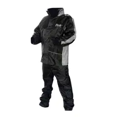 GENERICO - Traje Impermeable Lluvia Con capucha Moto 2pcs 14056 AXIO COLOR GRIS