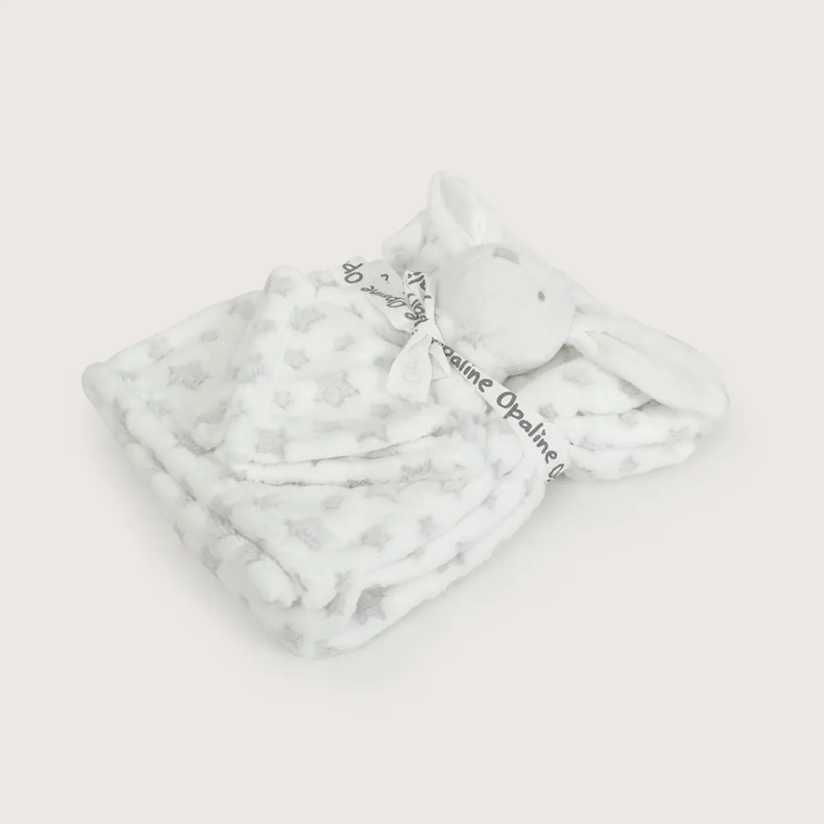 OPALINE - Manta de bebe gris