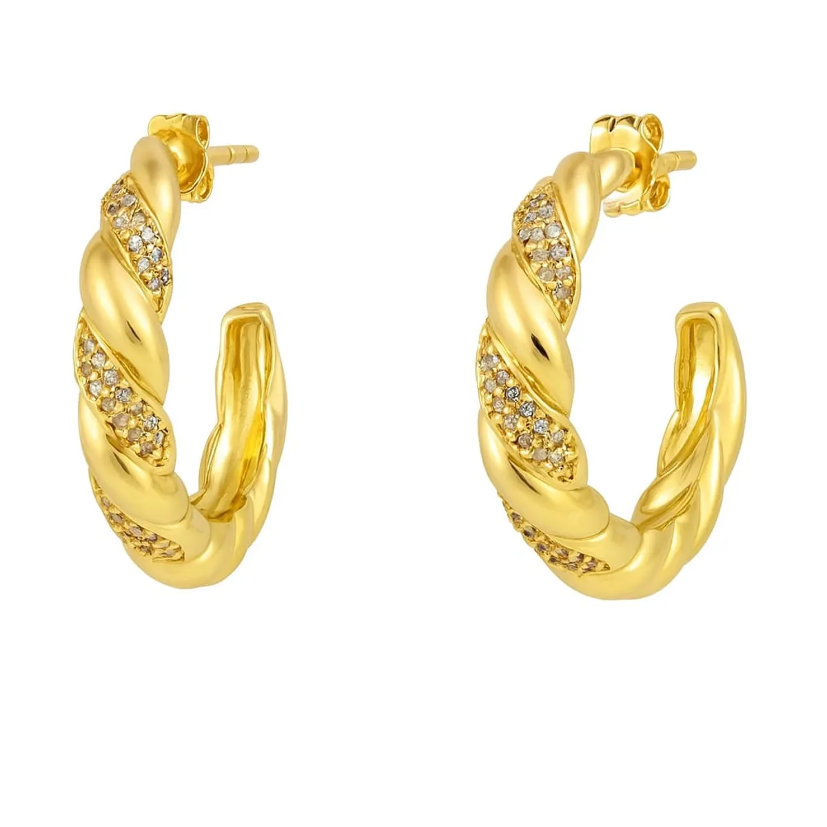 JOYAS LANDEROS - Aro Argolla Circones Enchapada en Oro de 18k