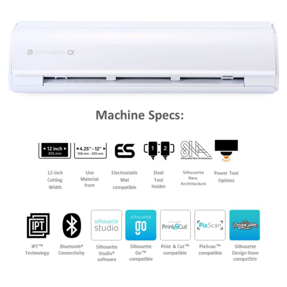 GENERICO - NUEVA Cameo 5 Alpha Blanca Plotter de Corte