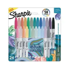SHARPIE - Set 24 Marcadores Punta Fina Colores Místicos