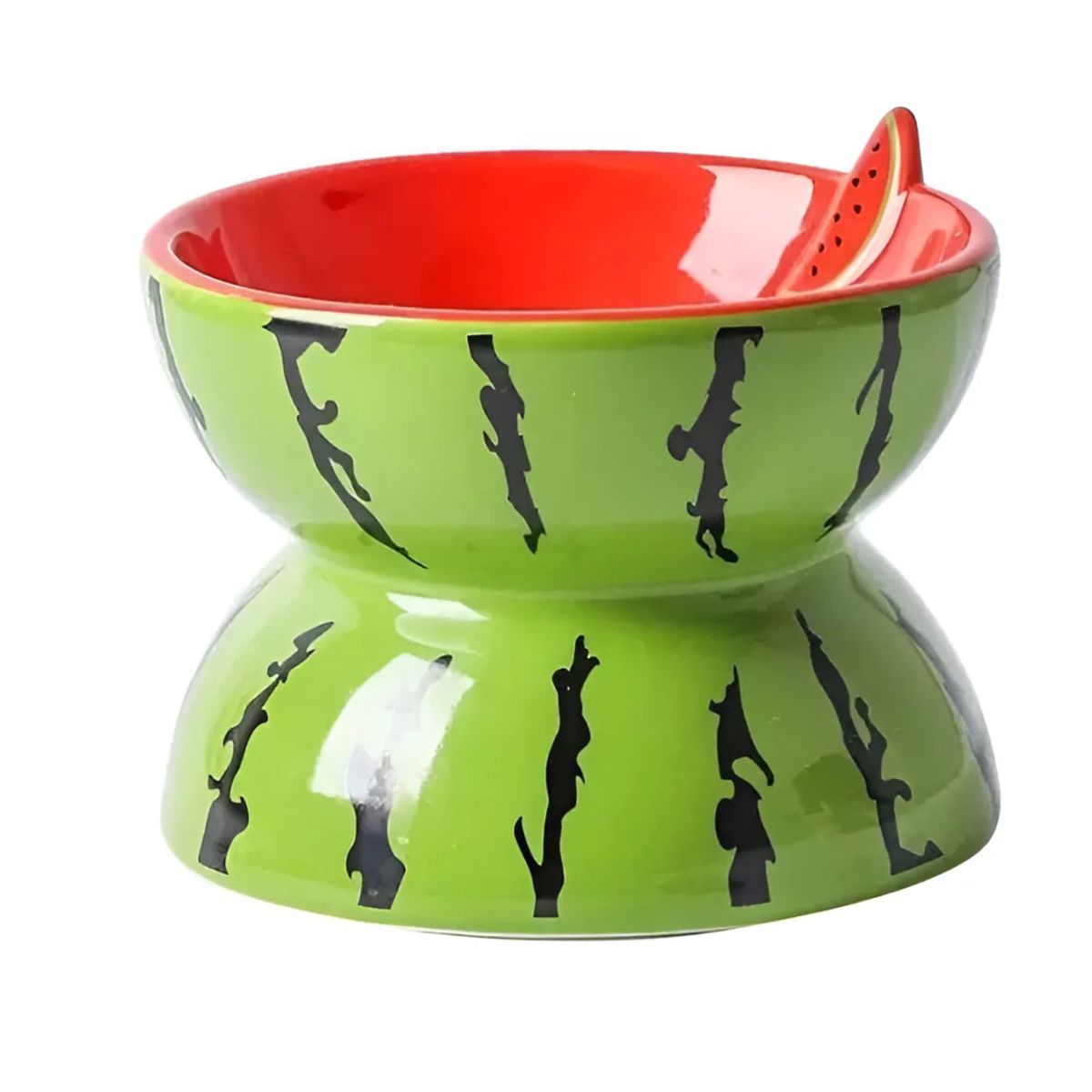 SUKEA - Plato De Ceramica Fruta Para Para Mascotas Perro Gato Sandia