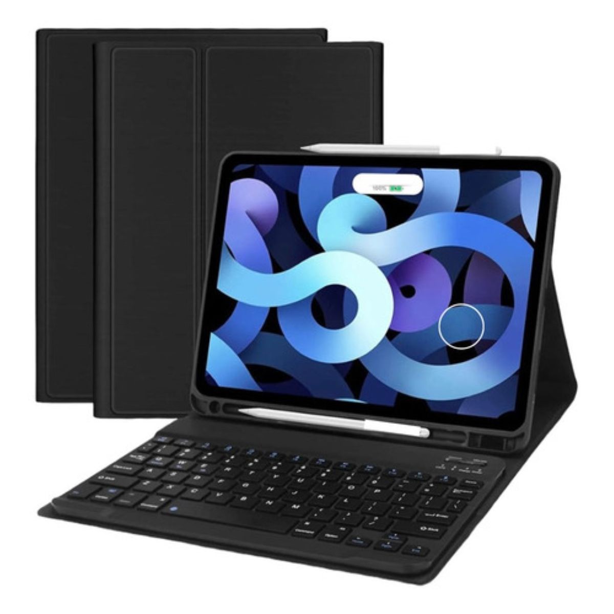 GENERICO - Funda Con Teclado Negro Para iPad Air 4ta/5ta 10.9 Español