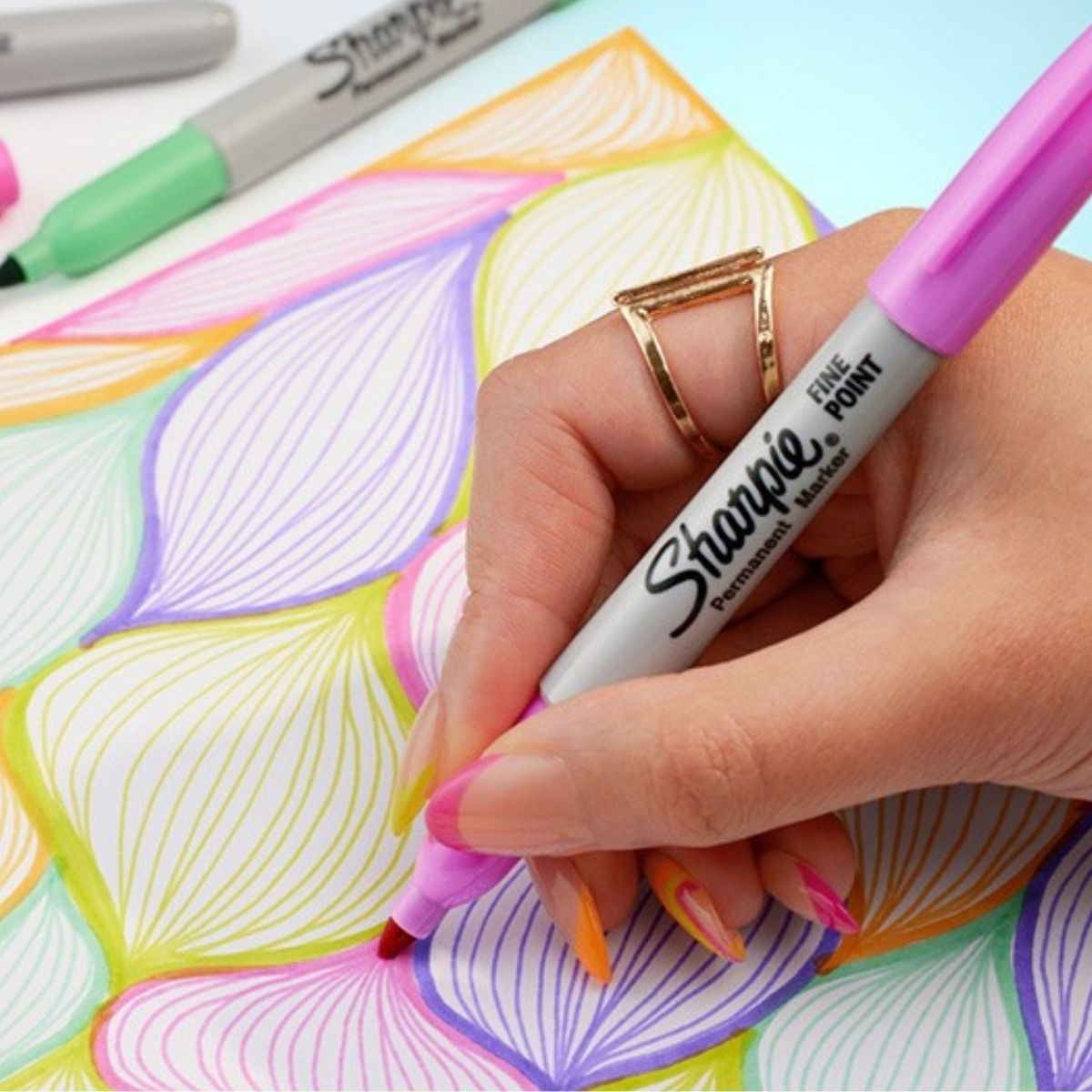 SHARPIE - Set 12 Marcadores Permanentes Sharpie Glam Pop Colores