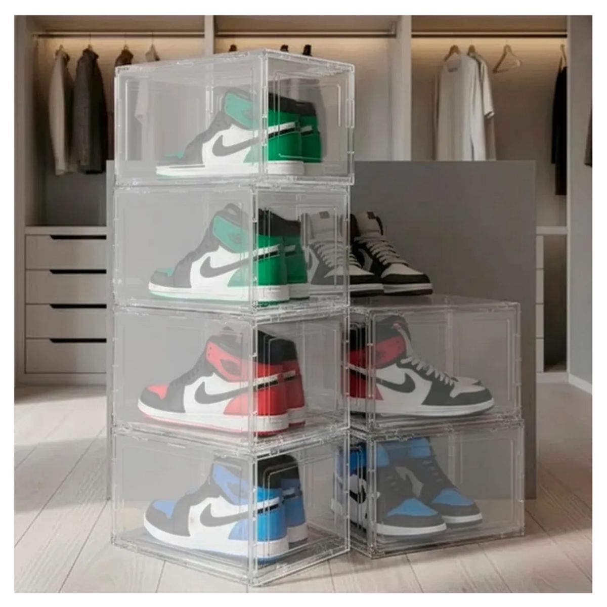 HOMEBRANDT - Caja De Zapatos Imantada Mueble 6 Organizadores De Zapatos