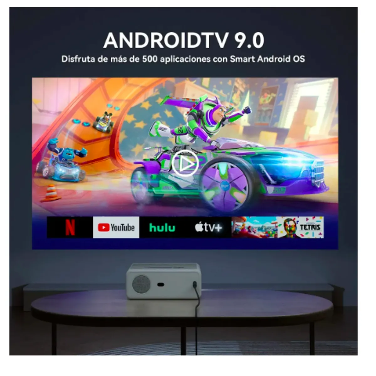 GENERICO - Proyector Profesional 4k Android Auto Enfoque 1080p 16000 Lm