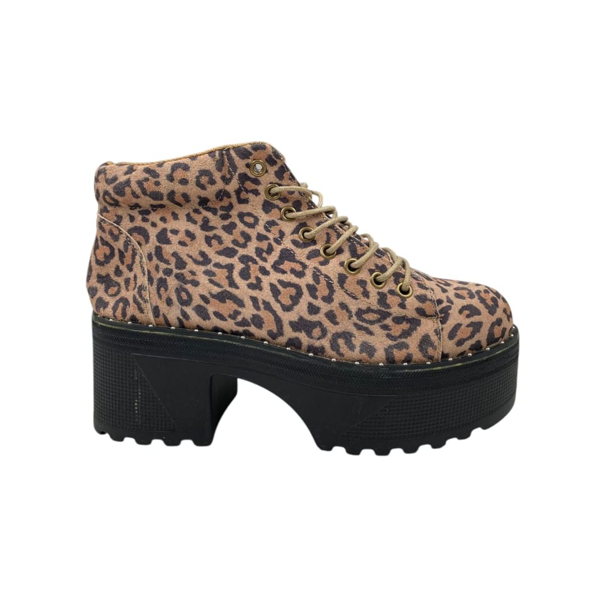 HERIEL - Botín Beige Print  Plataforma Mujer