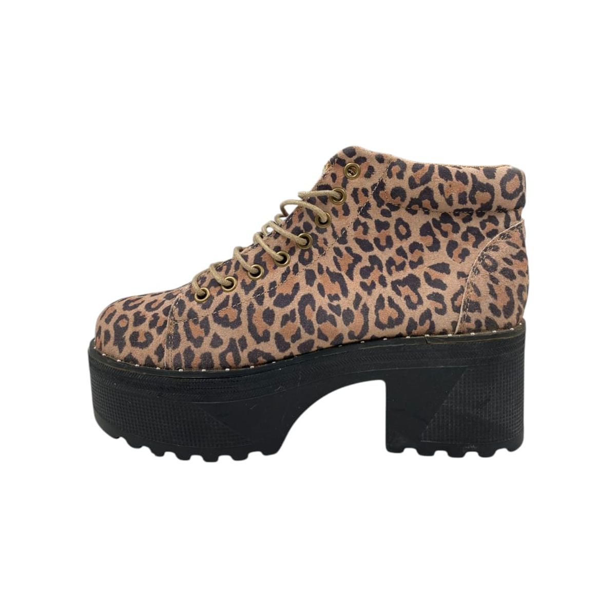 HERIEL - Botín Beige Print  Plataforma Mujer