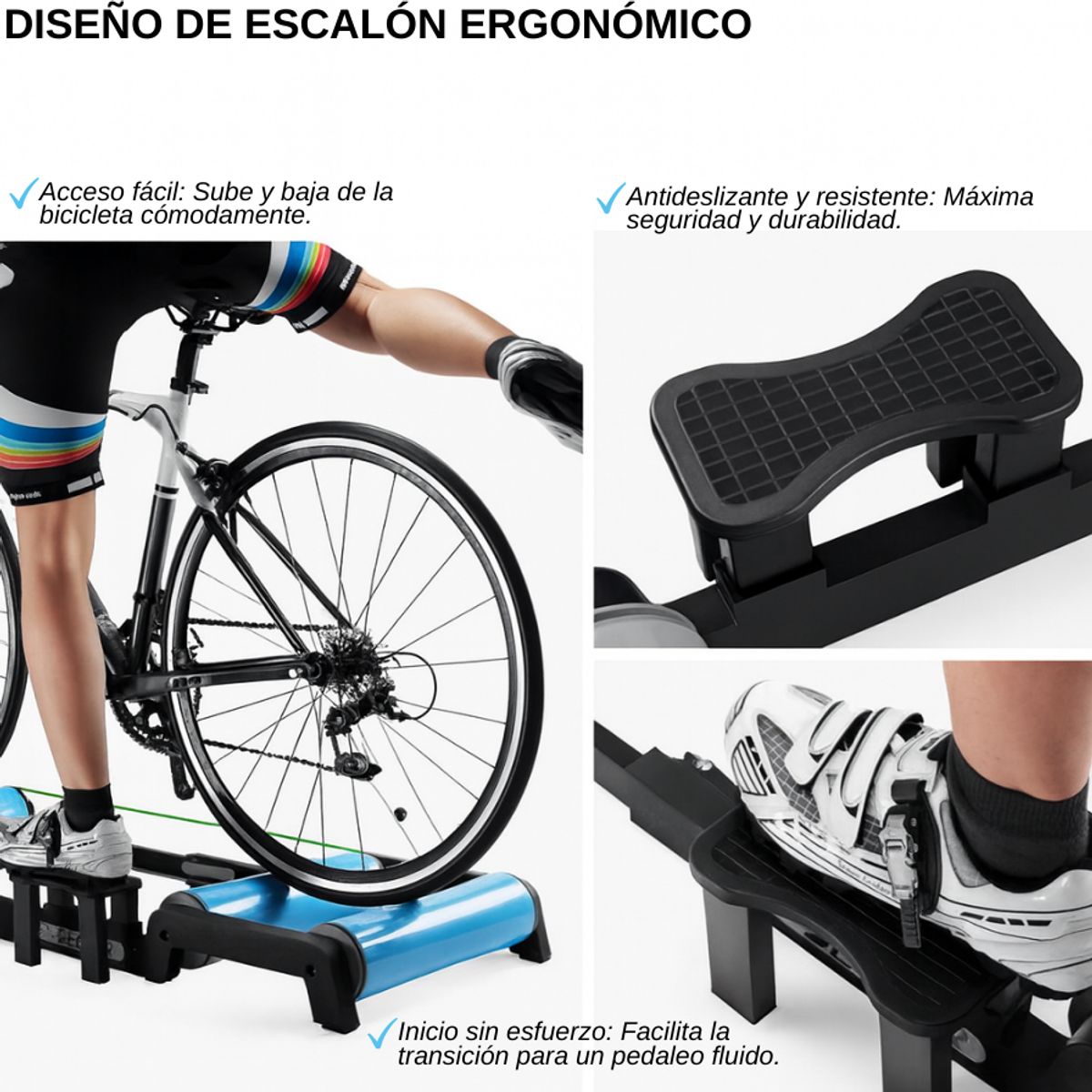 GENERICO - Rodillo Bicicleta Para Equilibrio Fijo Ciclismo Y Ejercicio