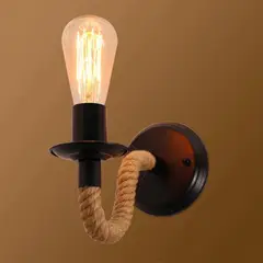 WANT - APLIQUE CON CAÑAMO PORTA AMPOLLETA E27