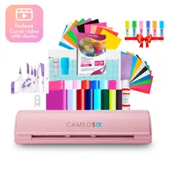 SILHOUETTE - Kit inicial Cameo 5 Alpha Pink + Curso video